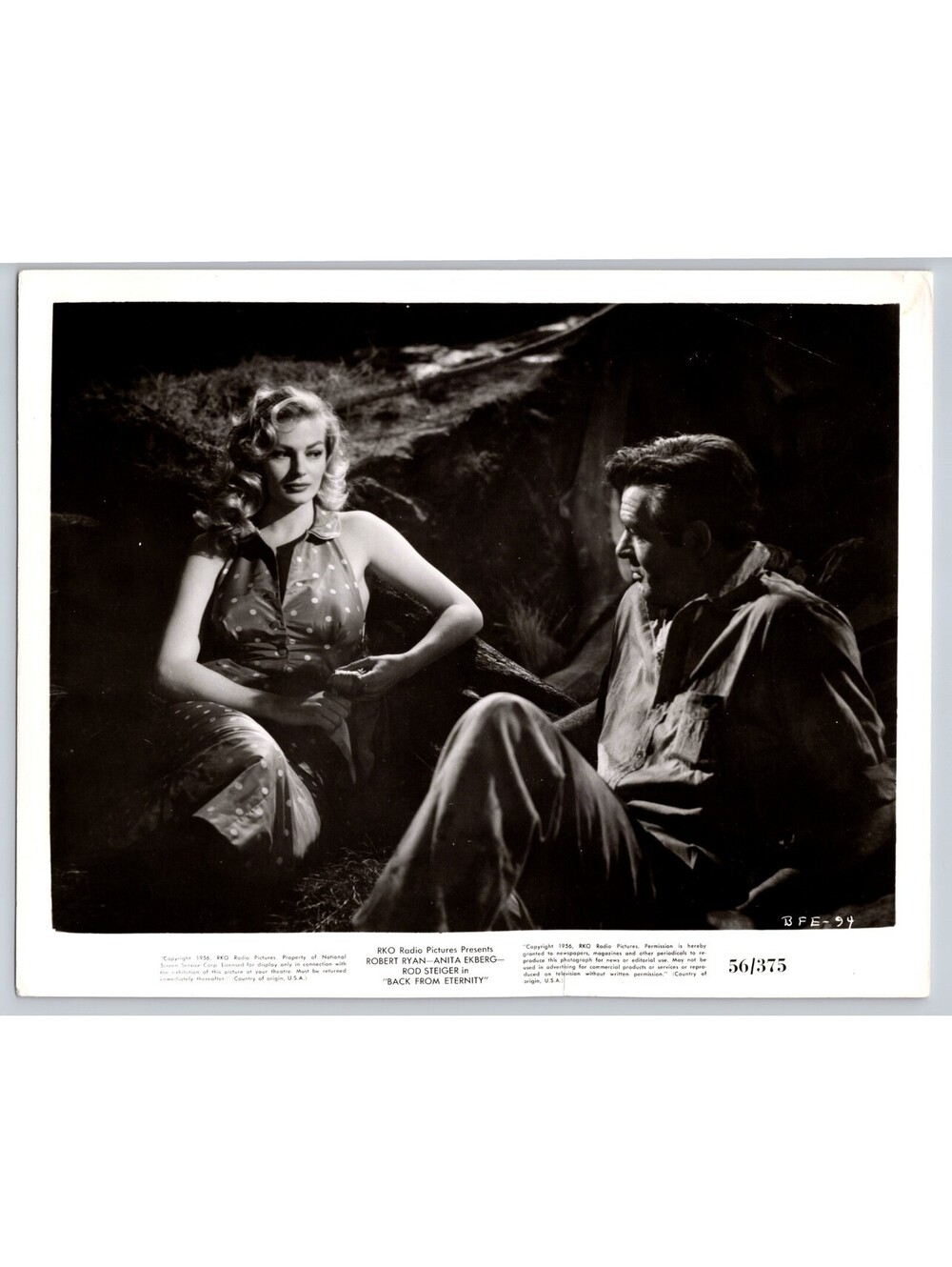 Robert Ryan Photo Anita Ekberg Photo The Back From Eternity Movie Photo